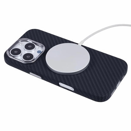 For iPhone 16 Pro Max Case Compatible with MagSafe Carbon Fiber Texture Water-Transfer PC Phone Cover
