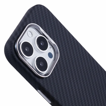 For iPhone 16 Pro Max Case Compatible with MagSafe Carbon Fiber Texture Water-Transfer PC Phone Cover
