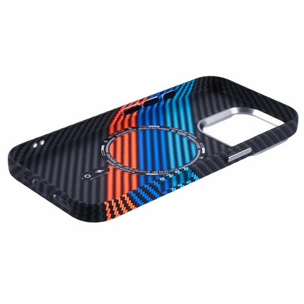 For iPhone 16 Pro Max Case Compatible with MagSafe Carbon Fiber Texture Water-Transfer PC Phone Cover