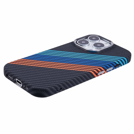 For iPhone 16 Pro Max Case Compatible with MagSafe Carbon Fiber Texture Water-Transfer PC Phone Cover