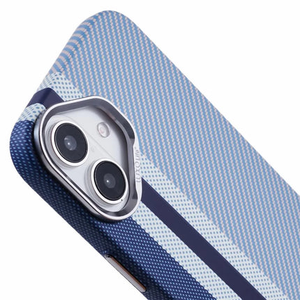 For iPhone 16 Plus Case Compatible with MagSafe Carbon Fiber Texture Water-Transfer PC Phone Cover