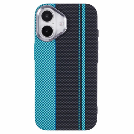 For iPhone 16 Plus Case Compatible with MagSafe Carbon Fiber Texture Water-Transfer PC Phone Cover