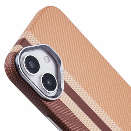For iPhone 16 Plus Case Compatible with MagSafe Carbon Fiber Texture Water-Transfer PC Phone Cover