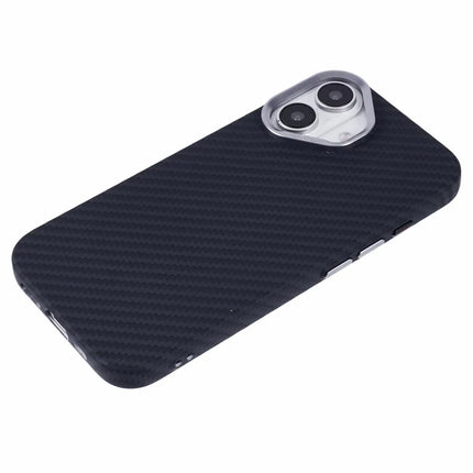 For iPhone 16 Plus Case Compatible with MagSafe Carbon Fiber Texture Water-Transfer PC Phone Cover