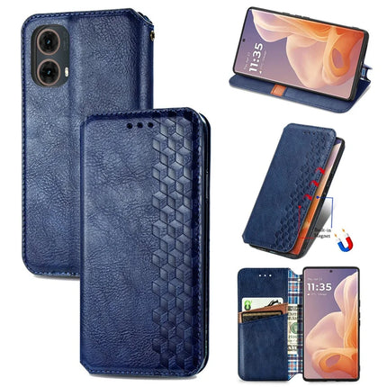 For Motorola Moto G85 5G / S50 Neo 5G Case Rhombus Imprint PU Leather Wallet Phone Cover
