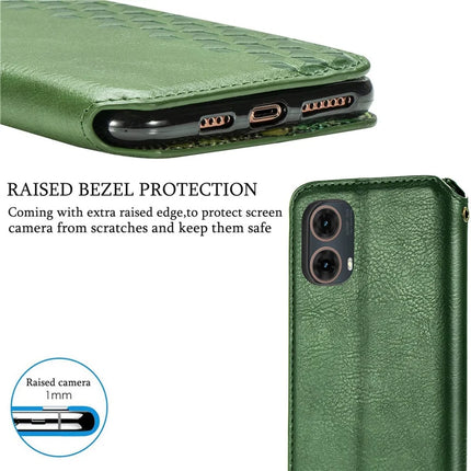For Motorola Moto G85 5G / S50 Neo 5G Case Rhombus Imprint PU Leather Wallet Phone Cover