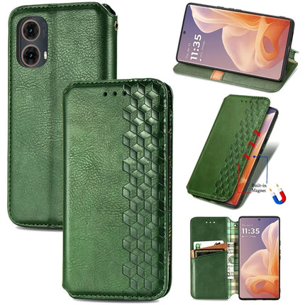 For Motorola Moto G85 5G / S50 Neo 5G Case Rhombus Imprint PU Leather Wallet Phone Cover