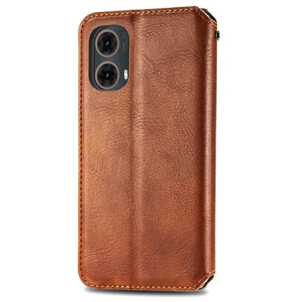 For Motorola Moto G85 5G / S50 Neo 5G Case Rhombus Imprint PU Leather Wallet Phone Cover