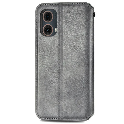 For Motorola Moto G85 5G / S50 Neo 5G Case Rhombus Imprint PU Leather Wallet Phone Cover