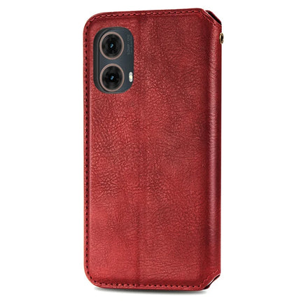 For Motorola Moto G85 5G / S50 Neo 5G Case Rhombus Imprint PU Leather Wallet Phone Cover