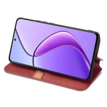 For Oppo F27 5G Case Rhombus Imprint PU Leather Wallet Phone Cover