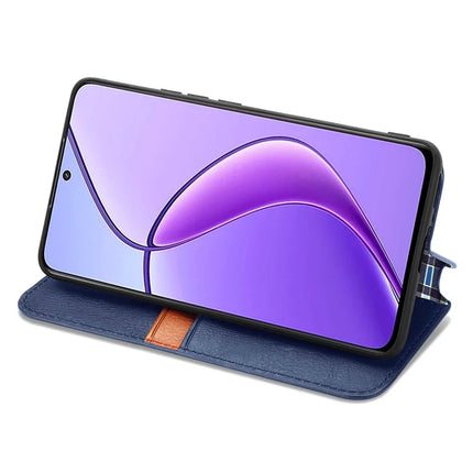 For Oppo F27 5G Case Rhombus Imprint PU Leather Wallet Phone Cover