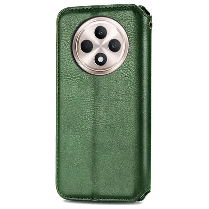 For Oppo F27 5G Case Rhombus Imprint PU Leather Wallet Phone Cover