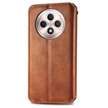 For Oppo F27 5G Case Rhombus Imprint PU Leather Wallet Phone Cover
