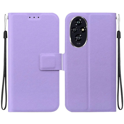 For Honor 200 5G Case Ultra-Thin PU Leather + TPU Phone Cover with Card Slot - Purple