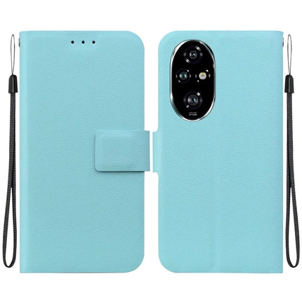 For Honor 200 Pro 5G Case Ultra-Thin PU Leather + TPU Phone Cover with Card Slot - Green