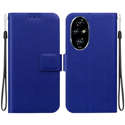 For Honor 200 Pro 5G Case Ultra-Thin PU Leather + TPU Phone Cover with Card Slot - Blue