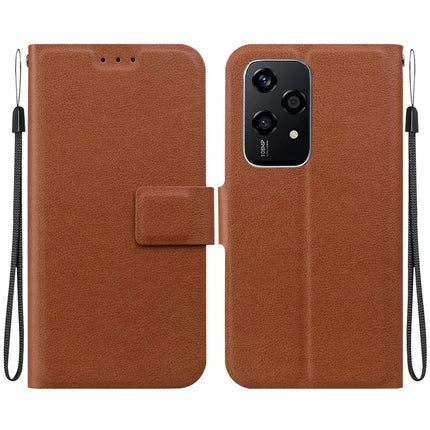 For Honor 200 Lite Case Ultra-Thin PU Leather + TPU Phone Cover with Card Slot - Brown