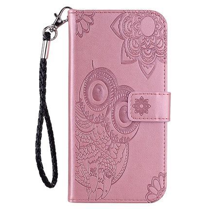 For Samsung Galaxy A06 Case Owl Flower Imprinted Leather Cover Wallet with Strap