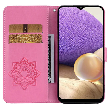 For Samsung Galaxy A16 5G  /  4G Case Owl Flower Imprinted Leather Cover Wallet with Strap