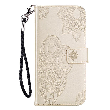 For Samsung Galaxy A16 5G  /  4G Case Owl Flower Imprinted Leather Cover Wallet with Strap
