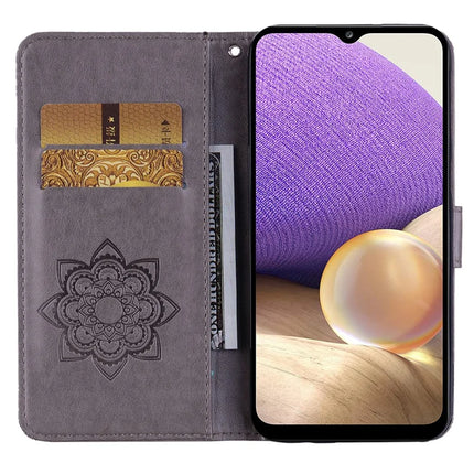 For Samsung Galaxy A16 5G  /  4G Wallet Case Owl Flower Imprinted Rhinestone Leather Cover