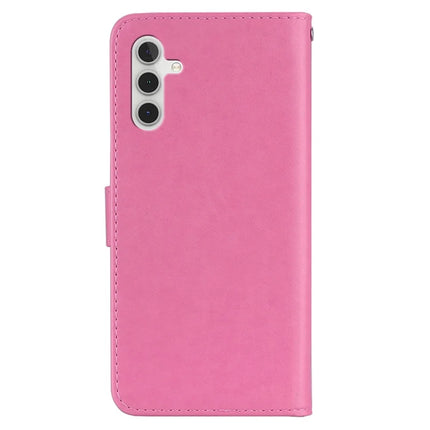 For Samsung Galaxy A16 5G  /  4G Wallet Case Owl Flower Imprinted Rhinestone Leather Cover