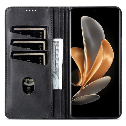 AZNS For Honor X60 5G Case Cowhide Texture PU Leather Wallet Phone Cover