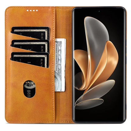 AZNS For Honor X60 5G Case Cowhide Texture PU Leather Wallet Phone Cover
