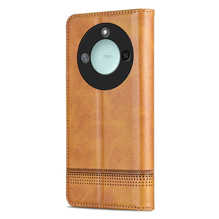 AZNS For Honor X60 5G Case Cowhide Texture PU Leather Wallet Phone Cover