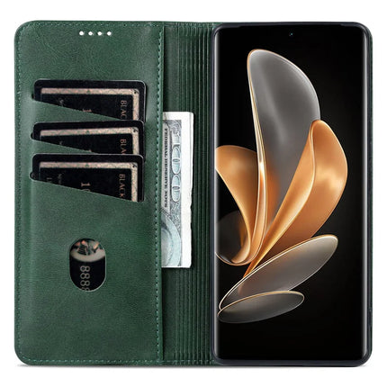 AZNS For Honor X60 5G Case Cowhide Texture PU Leather Wallet Phone Cover