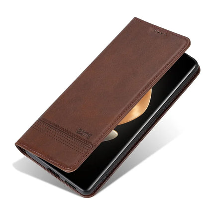 AZNS For Honor X60 5G Case Cowhide Texture PU Leather Wallet Phone Cover