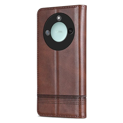 AZNS For Honor X60 5G Case Cowhide Texture PU Leather Wallet Phone Cover