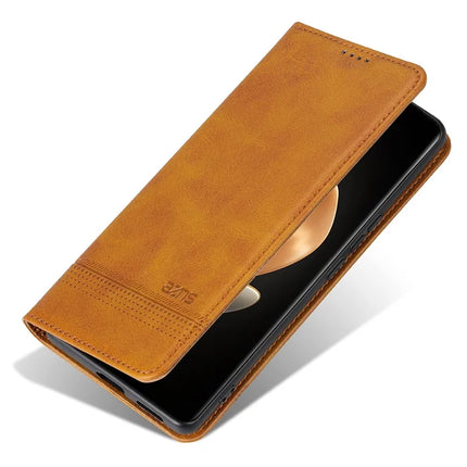 AZNS For Honor X60 Pro 5G Case Cowhide Texture PU Leather Wallet Phone Cover
