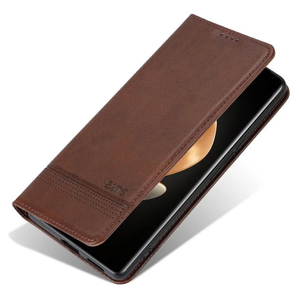 AZNS For Honor X60 Pro 5G Case Cowhide Texture PU Leather Wallet Phone Cover
