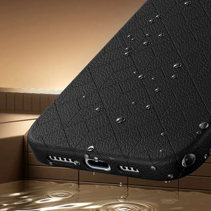 For iPhone 16 Plus Case Compatible with MagSafe Metal Lens Frame Y Pattern PC+PU Phone Cover