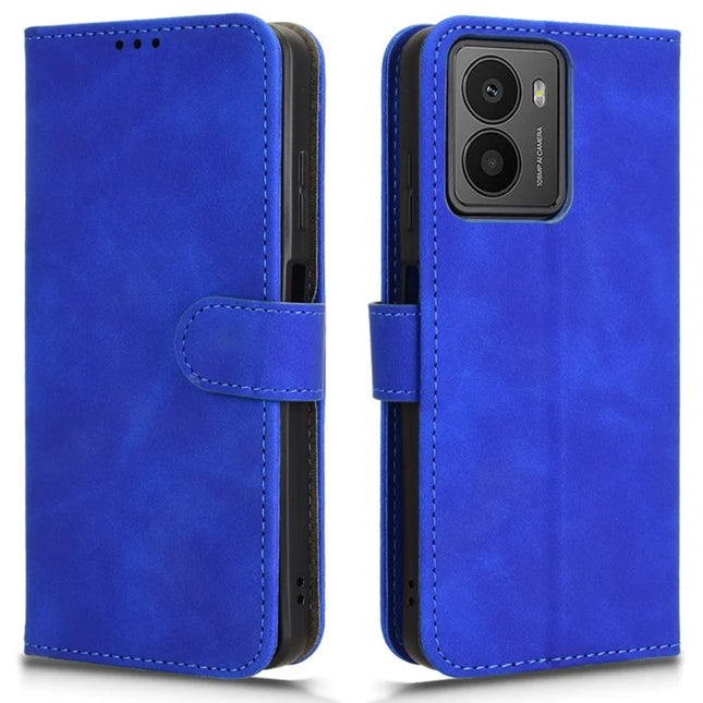 For HMD Fusion 5G Leather Case Skin-Feel Anti-Drop Wallet Flip Phone Cover - Blue