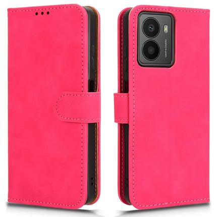 For HMD Fusion 5G Leather Case Skin-Feel Anti-Drop Wallet Flip Phone Cover - Rose
