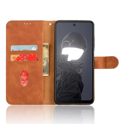 For HMD Fusion 5G Leather Case Skin-Feel Anti-Drop Wallet Flip Phone Cover