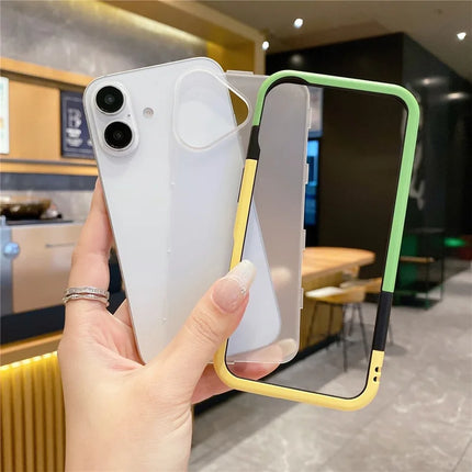For iPhone 16 Plus Case Detachable 2-in-1 TPU+PC Clear Phone Cover