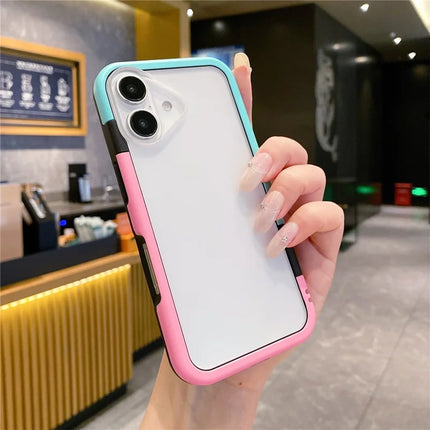 For iPhone 16 Case Detachable 2-in-1 TPU+PC Clear Phone Cover