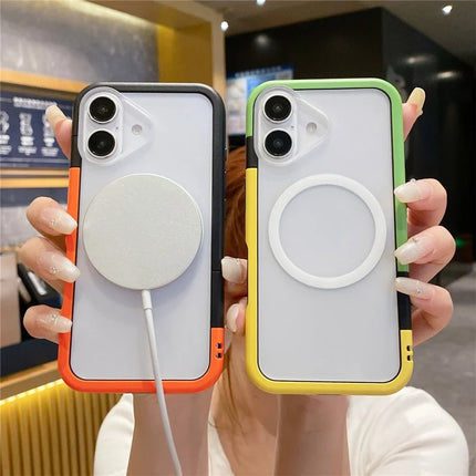 For iPhone 16 Plus Case Compatible with MagSafe Detachable 2-in-1 TPU+PC Clear Phone Cover