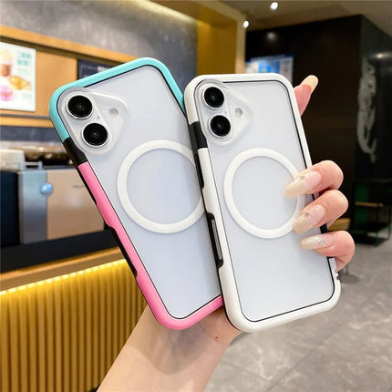 For iPhone 16 Plus Case Compatible with MagSafe Detachable 2-in-1 TPU+PC Clear Phone Cover
