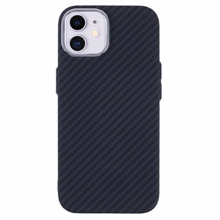 For iPhone 11 Case Compatible with MagSafe Carbon Fiber Texture Water-Transfer PC Phone Cover