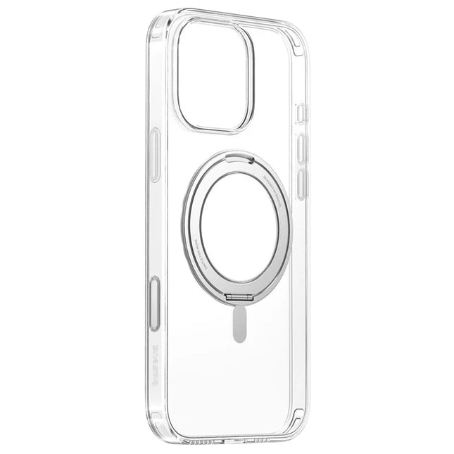 BASEUS Smart Ring Series For iPhone 16 Pro Max Compatible with MagSafe TPU+PC Phone Case (Touch Button Version) - Clear