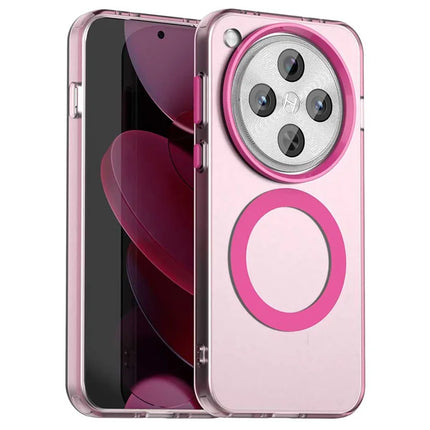 For Oppo Find X8 5G Case Compatible with MagSafe PC+TPU+PET Anti-Drop Phone Cover - Red