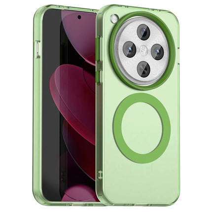 For Oppo Find X8 5G Case Compatible with MagSafe PC+TPU+PET Anti-Drop Phone Cover - Green