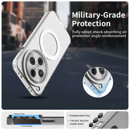 For Oppo Find X8 Pro 5G Case Compatible with MagSafe PC+TPU+PET Anti-Drop Phone Cover