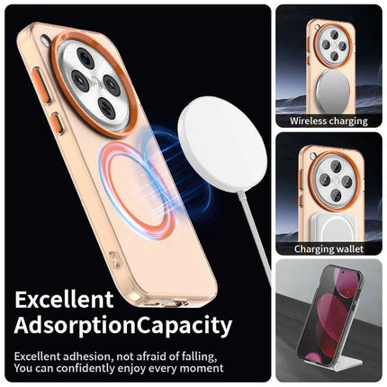 For Oppo Find X8 Pro 5G Case Compatible with MagSafe PC+TPU+PET Anti-Drop Phone Cover