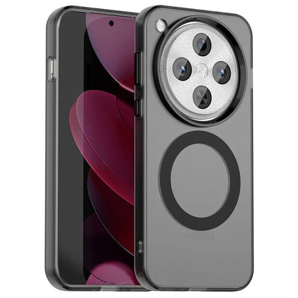For Oppo Find X8 Pro 5G Case Compatible with MagSafe PC+TPU+PET Anti-Drop Phone Cover - Black